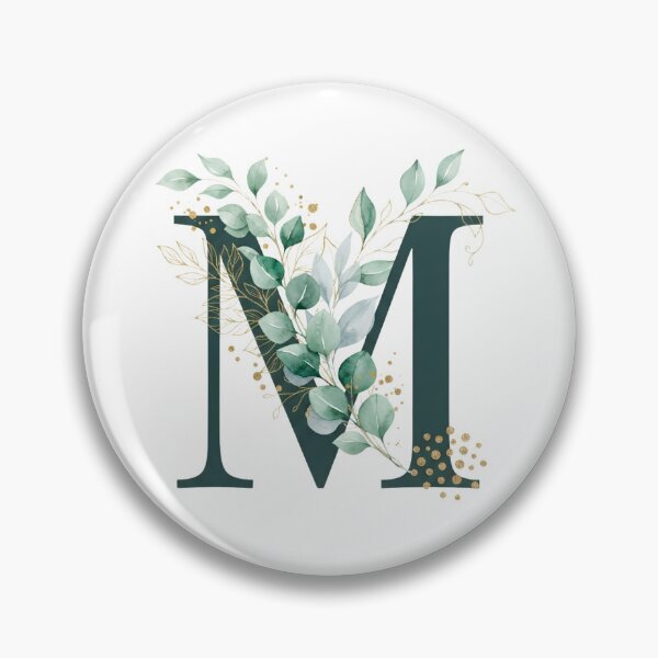 Item preview, Sage Green Botinical Letter M designed and sold by ITCHAWAWAA.