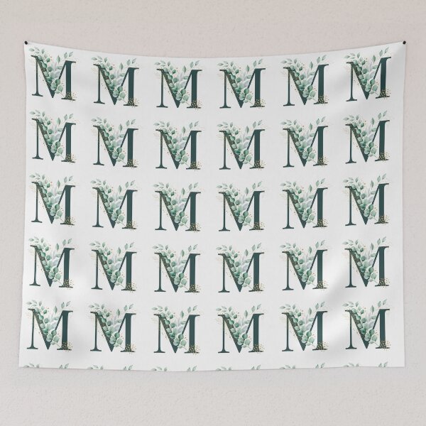 Item preview, Sage Green Botinical Letter M designed and sold by ITCHAWAWAA.