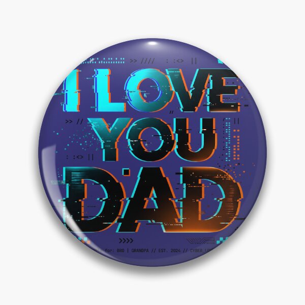 Item preview, I Love You Dad Cyber Glitch Neon Gamer Father Gift designed and sold by KreonaTime.