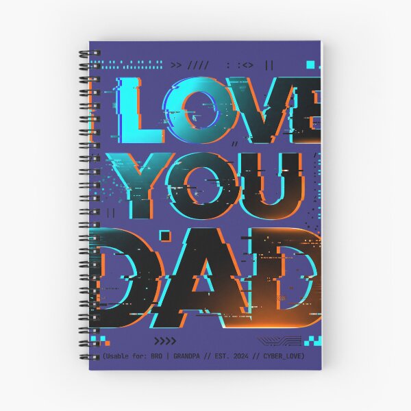 Item preview, I Love You Dad Cyber Glitch Neon Gamer Father Gift designed and sold by KreonaTime.