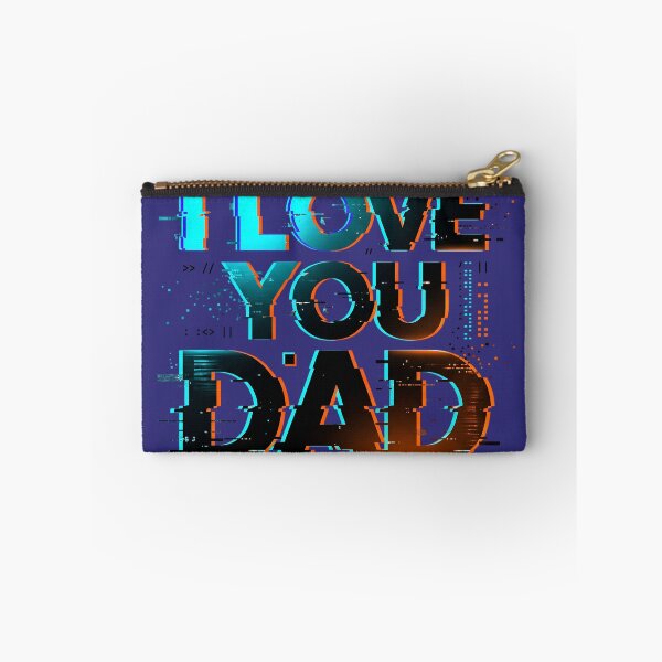Item preview, I Love You Dad Cyber Glitch Neon Gamer Father Gift designed and sold by KreonaTime.