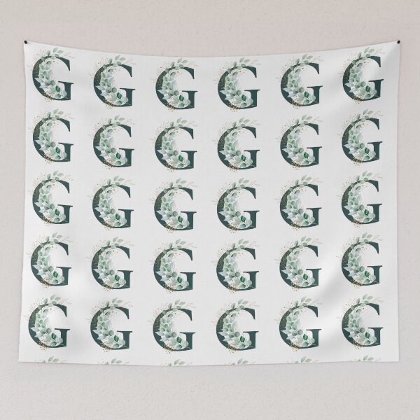 Item preview, Sage Green Botinical Letter G designed and sold by ITCHAWAWAA.