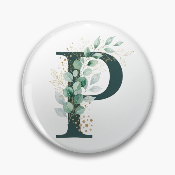 Item preview, Sage Green Botinical Letter P designed and sold by ITCHAWAWAA.