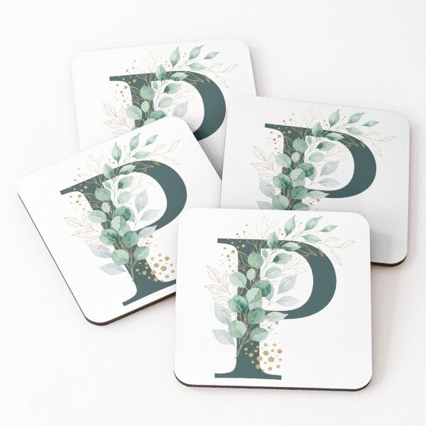 Item preview, Sage Green Botinical Letter P designed and sold by ITCHAWAWAA.