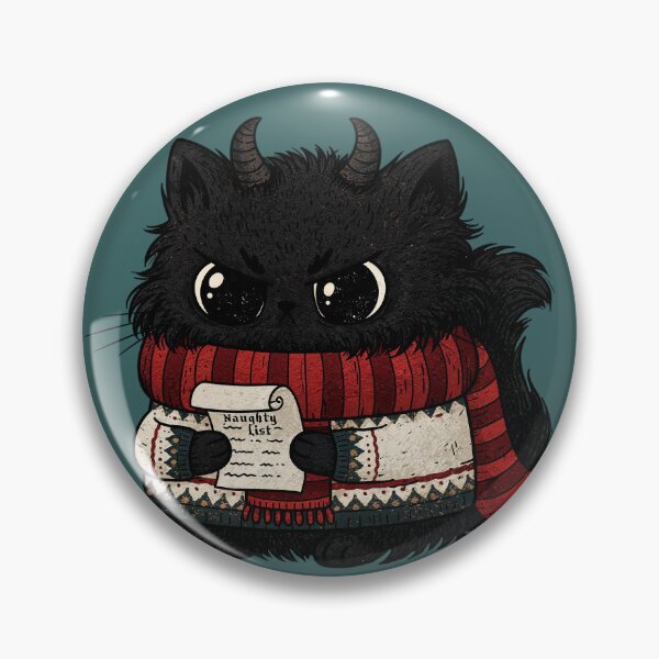 Item preview, Naughty Black Cat Christmas Krampus Holiday Mischief designed and sold by Anastasiia Yurevych.