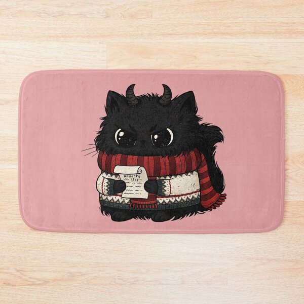 Item preview, Naughty Black Cat Christmas Krampus Holiday Mischief designed and sold by Anastasiia Yurevych.
