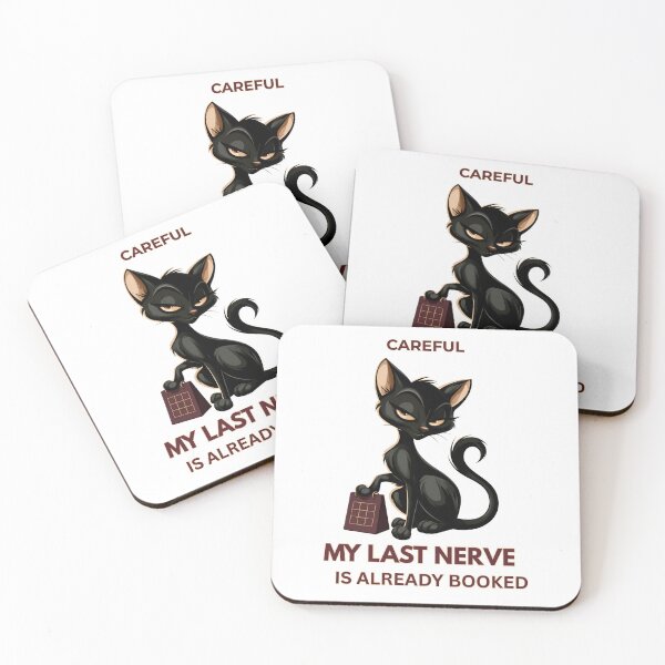 Item preview, Sly Black Cat Last Nerve Humor designed and sold by SamodivaAtelier.
