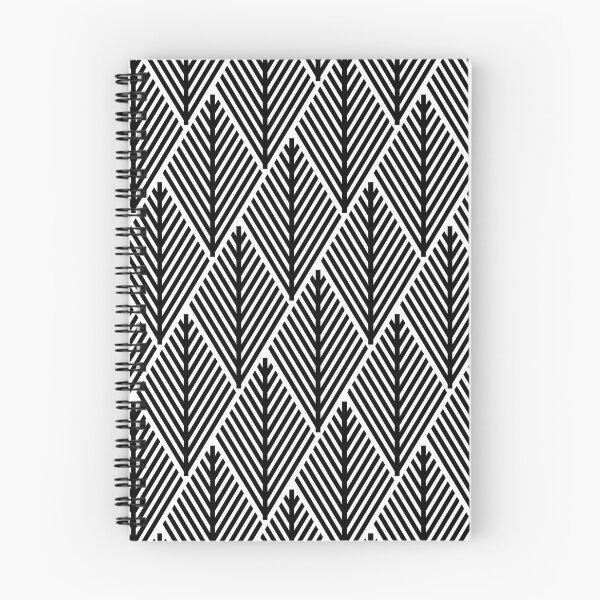 Item preview, Geometric Black and White Herringbone Leaf V-Pattern Diamonds designed and sold by Sybille-Yates.
