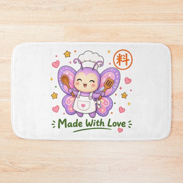 Item preview, Cute Chef Butterfly – Kawaii Butterfly Cook Made With Love Japanese Cooking Art Funny Chef Gift designed and sold by QARVI.