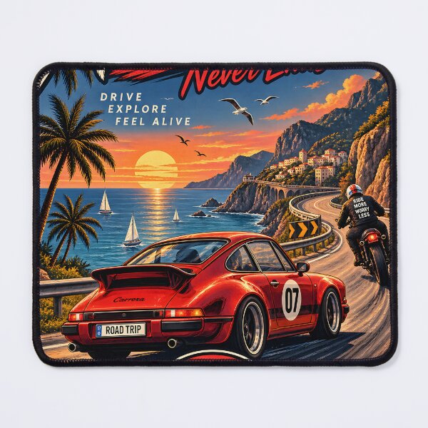 Item preview, Adventure Never Ends – Vintage Coastal Road Trip designed and sold by MR-HOOBY.