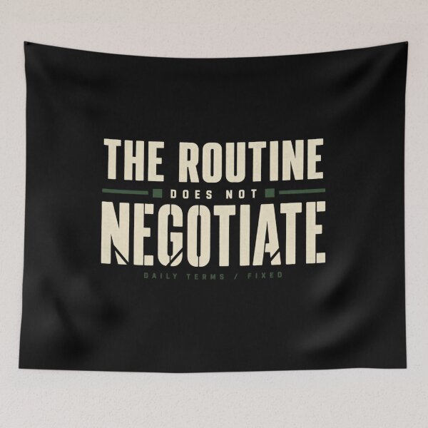 Item preview, THE ROUTINE DOES NOT NEGOTIATE, Quiet Discipline Tee designed and sold by PhylonBoxx.