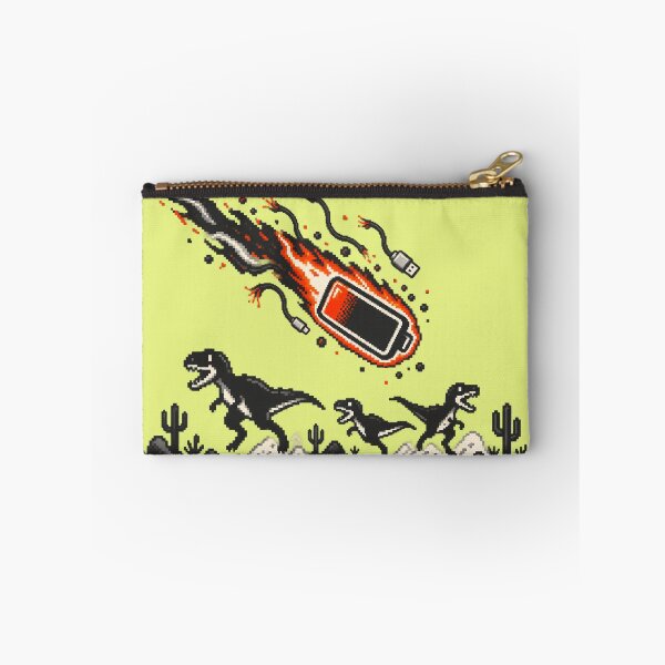 Item preview, Low Battery Meteor Pixel Art – Funny Dinosaur Extinction designed and sold by SVox.