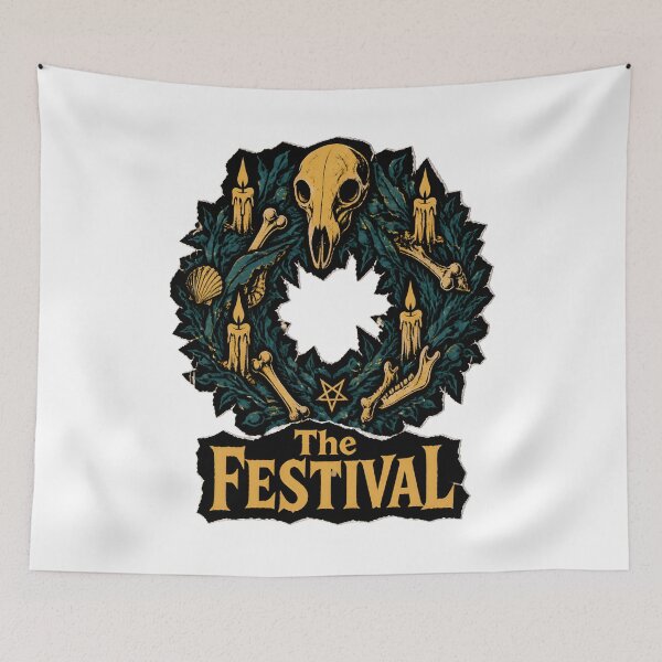 Item preview, Lovecraft The Festival Occult Bone Wreath designed and sold by Fenay Designs.