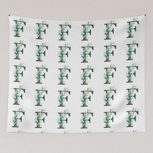 Item preview, Sage Green Botinical Letter F designed and sold by ITCHAWAWAA.