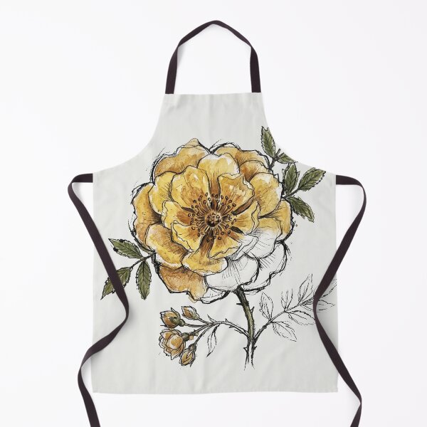 Item preview, Lady Banks' Yellow Rose - Antique Botanical Watercolor Art Print designed and sold by FreiherrPK.