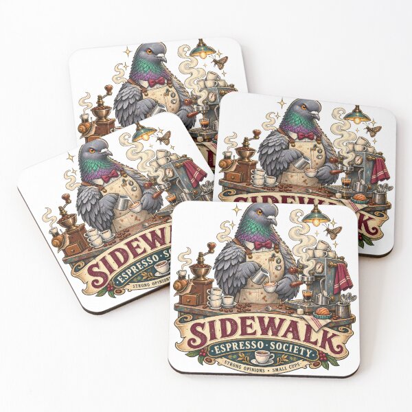 Item preview, Sidewalk Espresso Society Pigeon Barista designed and sold by Trendy-Artistry.