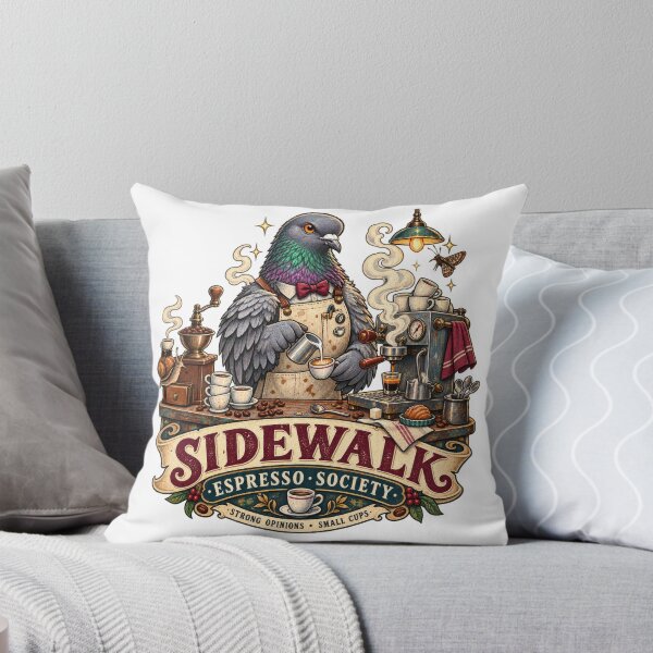 Item preview, Sidewalk Espresso Society Pigeon Barista designed and sold by Trendy-Artistry.