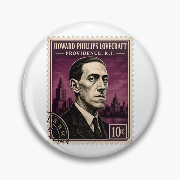 Item preview, Lovecraft Providence Portrait on Vintage Postage designed and sold by Fenay Designs.