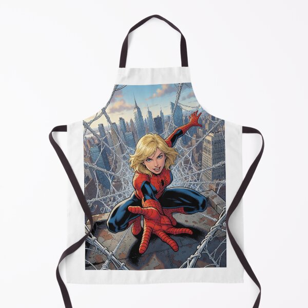 Item preview, Blonde Web Slinging Superheroine City Skyline designed and sold by drhett09.