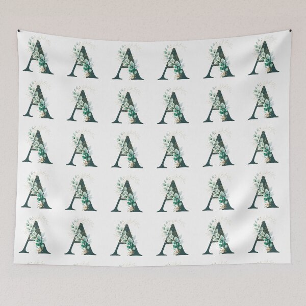 Item preview, Sage Green Botinical Letter A designed and sold by ITCHAWAWAA.