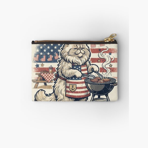 Item preview, Persian Cat BBQ Master - American Flag Grilling designed and sold by Ghostlycats2026.