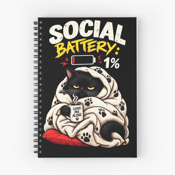Item preview, SOCIAL BATTERY 1% designed and sold by Animalteeart.