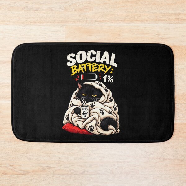 Item preview, SOCIAL BATTERY 1% designed and sold by Animalteeart.