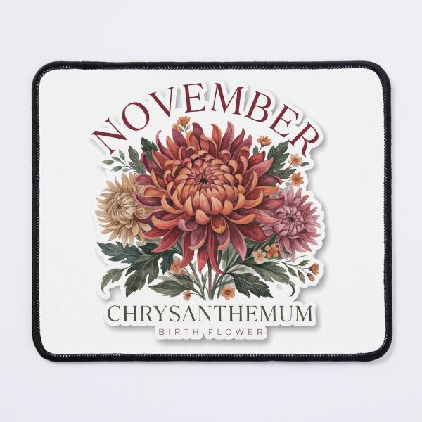 Item preview, November Birth Flower Chrysanthemum Sticker | Botanical Floral Gift designed and sold by teemsa.