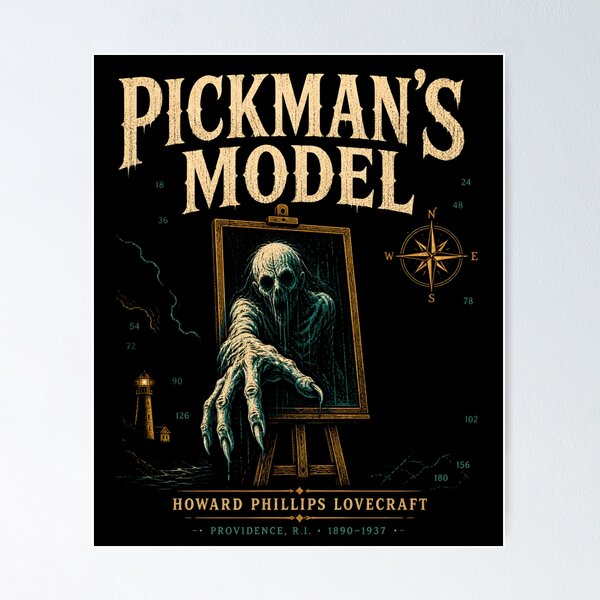 Item preview, Lovecraft Pickman's Model Reaching from the Canvas designed and sold by Fenay Designs.