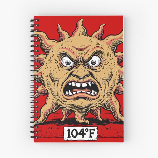 Item preview, The Blistering 104°F Sun - Vintage Heatwave Summer Dark Humor Art Print designed and sold by FreiherrPK.