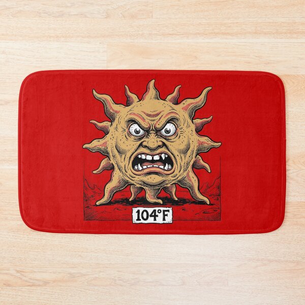 Item preview, The Blistering 104°F Sun - Vintage Heatwave Summer Dark Humor Art Print designed and sold by FreiherrPK.