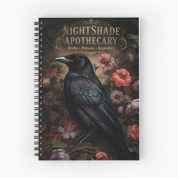 Item preview, Nightshade Apothecary – Gothic Raven & Dark Botanical Garden designed and sold by Tolchik.