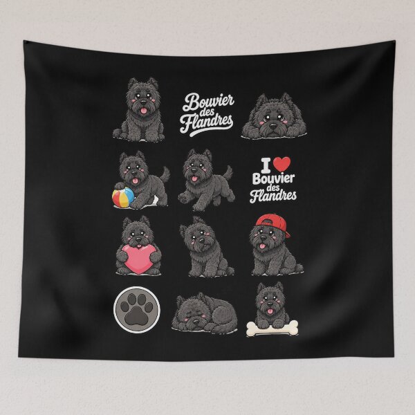 Item preview, Cute Bouvier des Flandres stickers and apparel design designed and sold by rafaeltto.