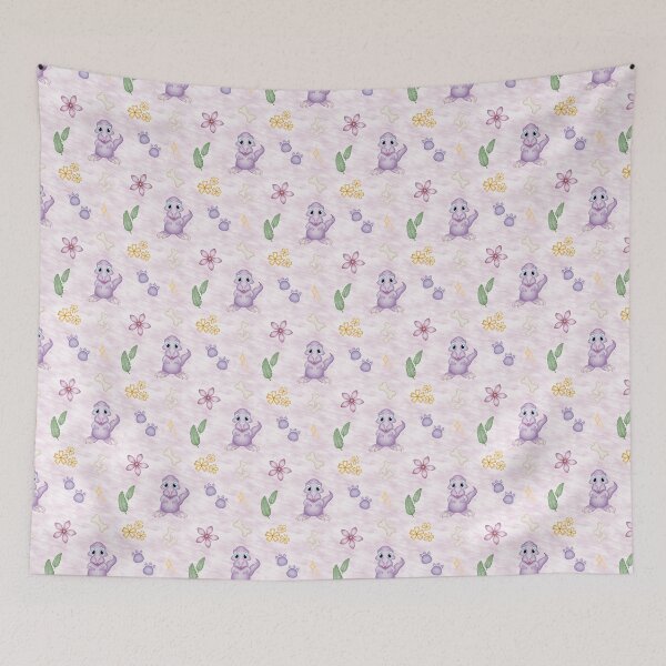 Item preview, Cute Purple T-Rex Pattern - Pastel Kawaii Tyrannosaurus Dinosaur Print designed and sold by PatternUnique.