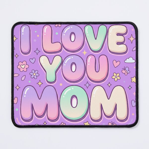 Item preview, Cute Pastel I Love You Mom Kawaii Y2K Bubble Letters designed and sold by KreonaTime.