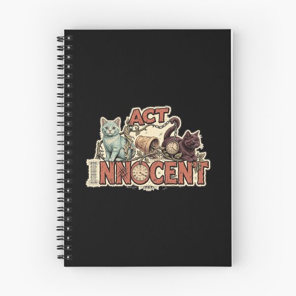 Item preview, Act Innocent Cat Saying, Funny Cat Lover Design, Cat Humor, Feline Attitude, Cat Owner Gift, Cat Mom Gift, Cat Dad Gift, Funny Kitty Quote, Pet Lover Artwork designed and sold by Typologystudios.