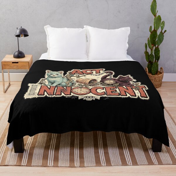 Item preview, Act Innocent Cat Saying, Funny Cat Lover Design, Cat Humor, Feline Attitude, Cat Owner Gift, Cat Mom Gift, Cat Dad Gift, Funny Kitty Quote, Pet Lover Artwork designed and sold by Typologystudios.