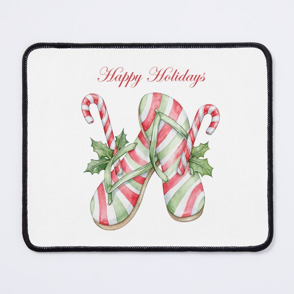 Item preview, Candy Cane Flip Flops Holiday Charm designed and sold by Anastasiia Yurevych.