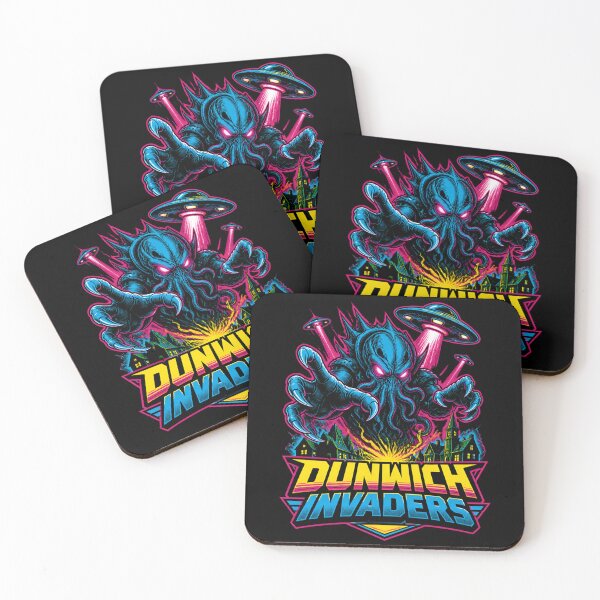 Item preview, Lovecraft Dunwich Invaders Neon Arcade Invasion designed and sold by Fenay Designs.