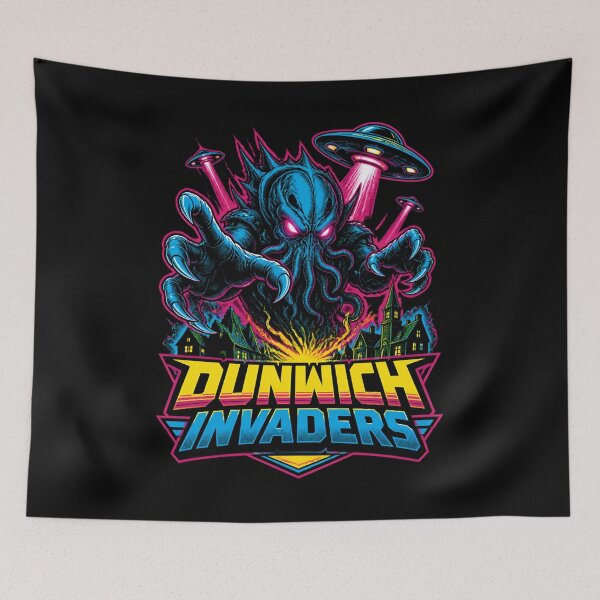 Item preview, Lovecraft Dunwich Invaders Neon Arcade Invasion designed and sold by Fenay Designs.