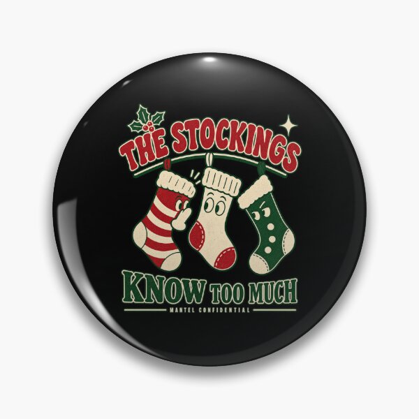 Item preview, THE STOCKINGS KNOW TOO MUCH, Retro Christmas Shirt designed and sold by PhylonBoxx.