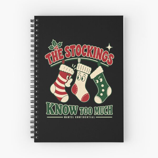 Item preview, THE STOCKINGS KNOW TOO MUCH, Retro Christmas Shirt designed and sold by PhylonBoxx.