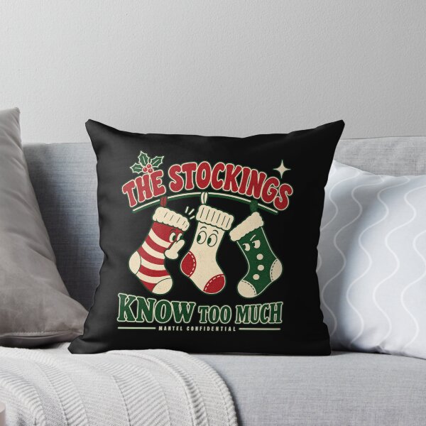 Item preview, THE STOCKINGS KNOW TOO MUCH, Retro Christmas Shirt designed and sold by PhylonBoxx.