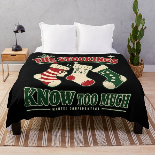 Item preview, THE STOCKINGS KNOW TOO MUCH, Retro Christmas Shirt designed and sold by PhylonBoxx.