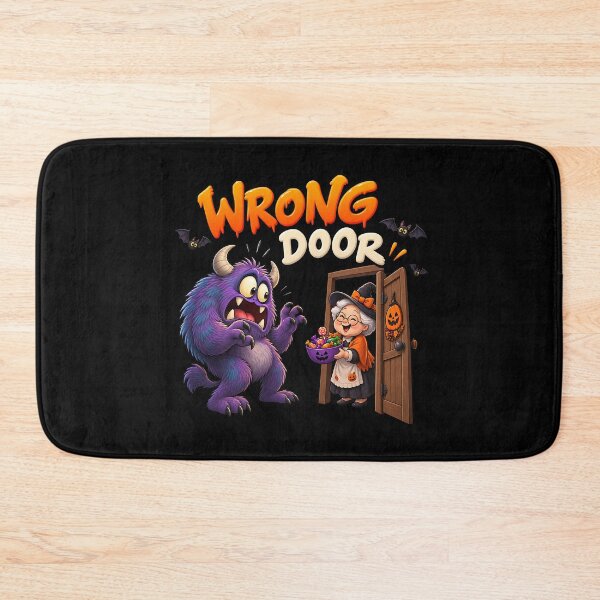 Item preview, Wrong Door Funny Halloween Monster designed and sold by Yomere.