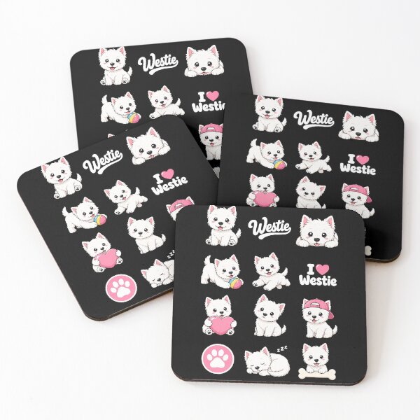 Item preview, Cute Westie stickers and apparel design designed and sold by rafaeltto.