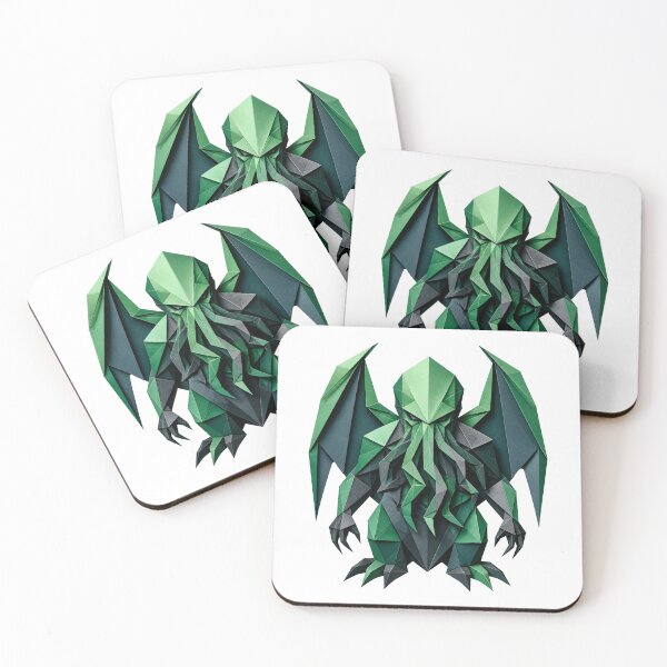 Item preview, Lovecraft Cthulhu in Emerald Origami designed and sold by Fenay Designs.