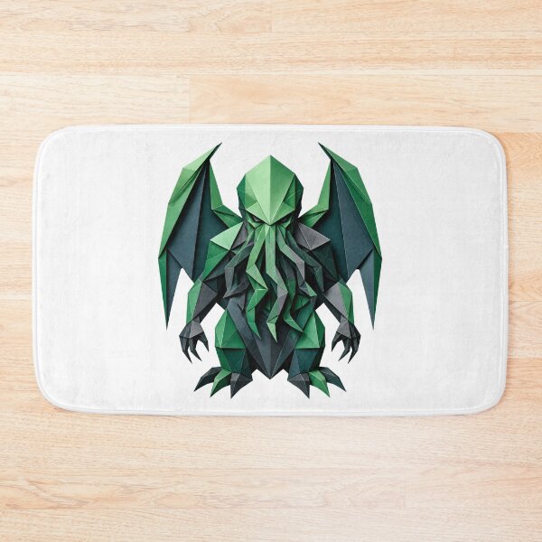 Artikelvorschau, Lovecraft Cthulhu in Smaragd-Origami entworfen und verkauft von Fenay Designs.