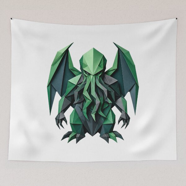 Item preview, Lovecraft Cthulhu in Emerald Origami designed and sold by Fenay Designs.
