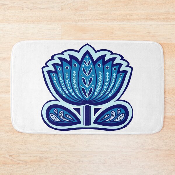 Aperçu de l'œuvre Mandala de lotus - Mandala de lotus bleu - Art populaire - Fleur de lotus créée et vendue par DColourMuse.